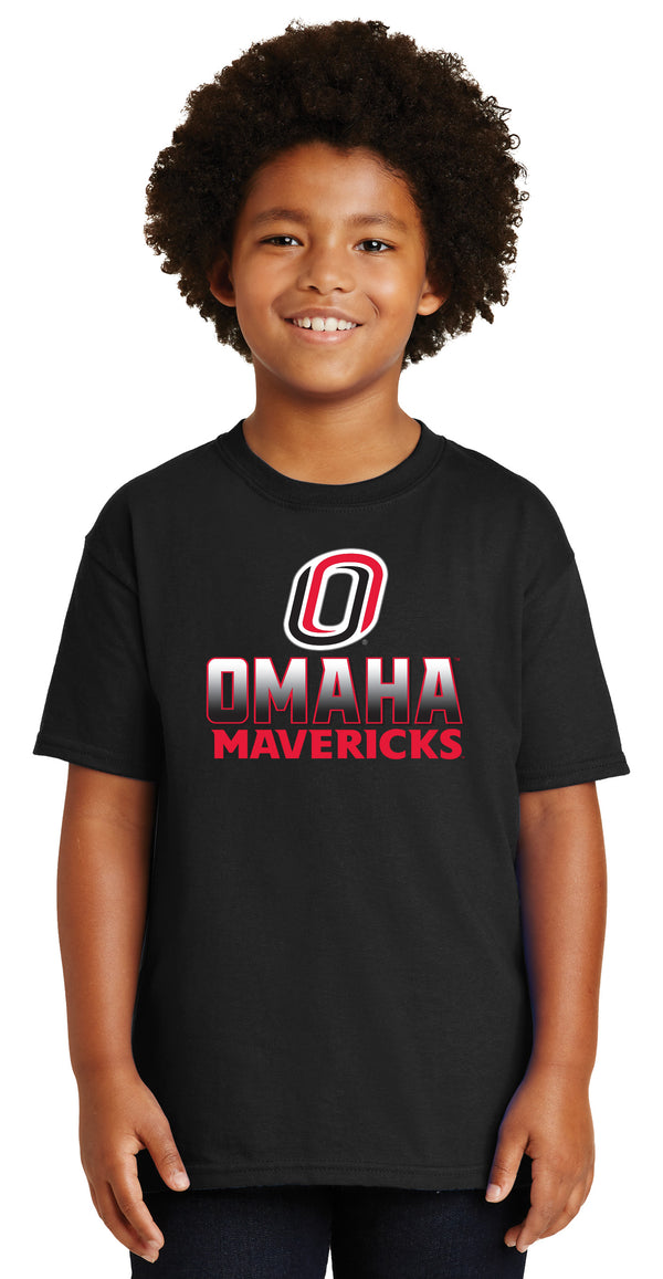 Omaha Mavericks Boys Tee Shirt - Full Color Fade Omaha