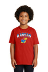 Kansas Jayhawks Boys Tee Shirt - Full Color Fade Kansas Logo