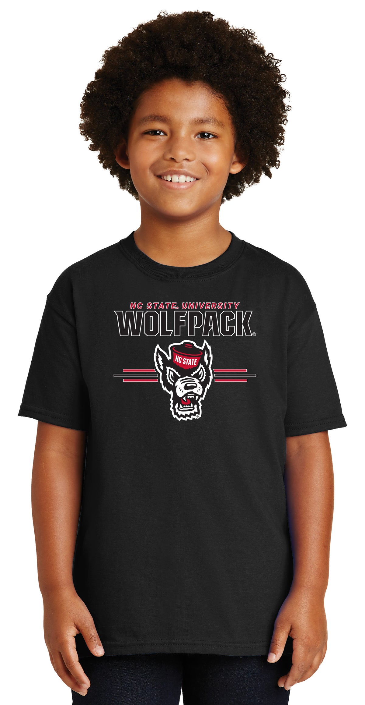 North Carolina State Wolfpack Boys Tee Shirt - 3-Stripe Primary Logo