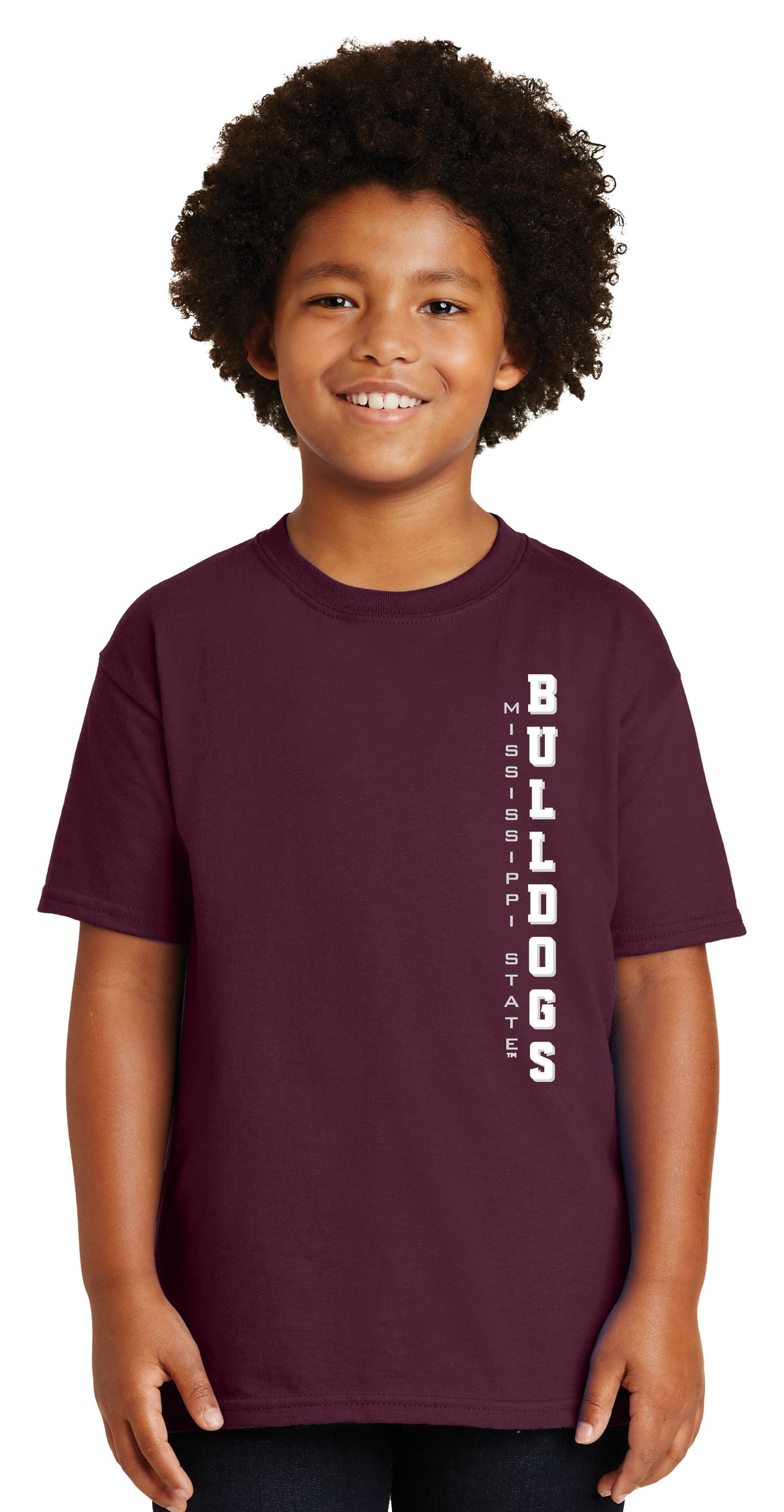 Mississippi State Bulldogs Boys Tee Shirt - Vertical Mississippi State Bulldogs