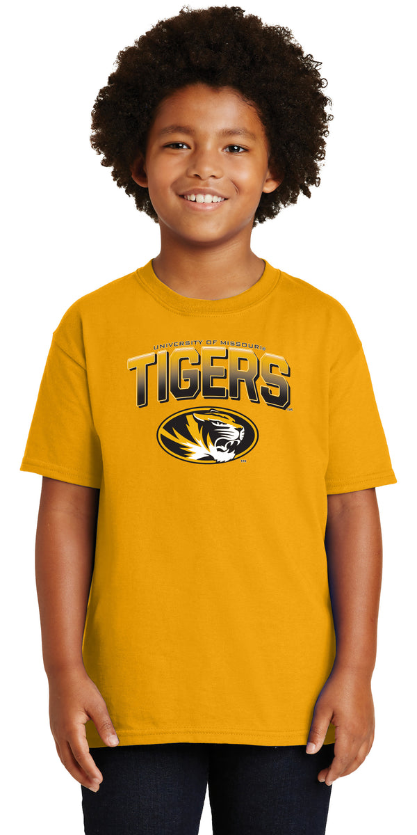 Missouri Tigers Boys Tee Shirt - Full Color Fade Tigers Logo