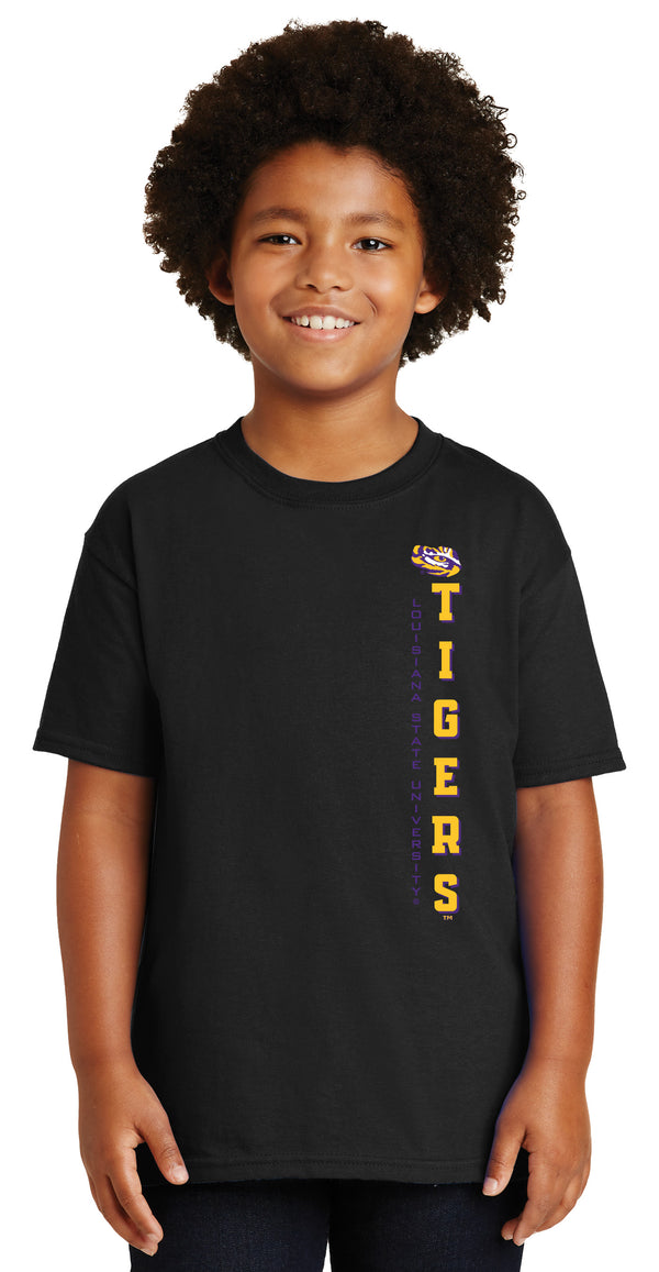 LSU Tigers Boys Tee Shirt - Vertical Louisiana State University Tigers