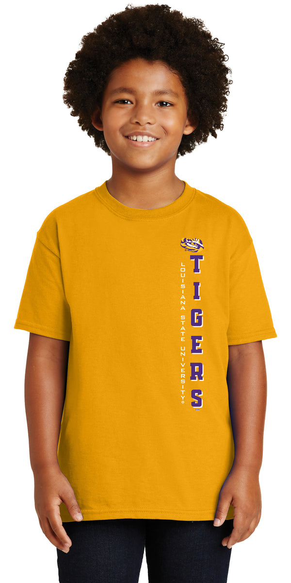 LSU Tigers Boys Tee Shirt - Vertical Louisiana State University Tigers