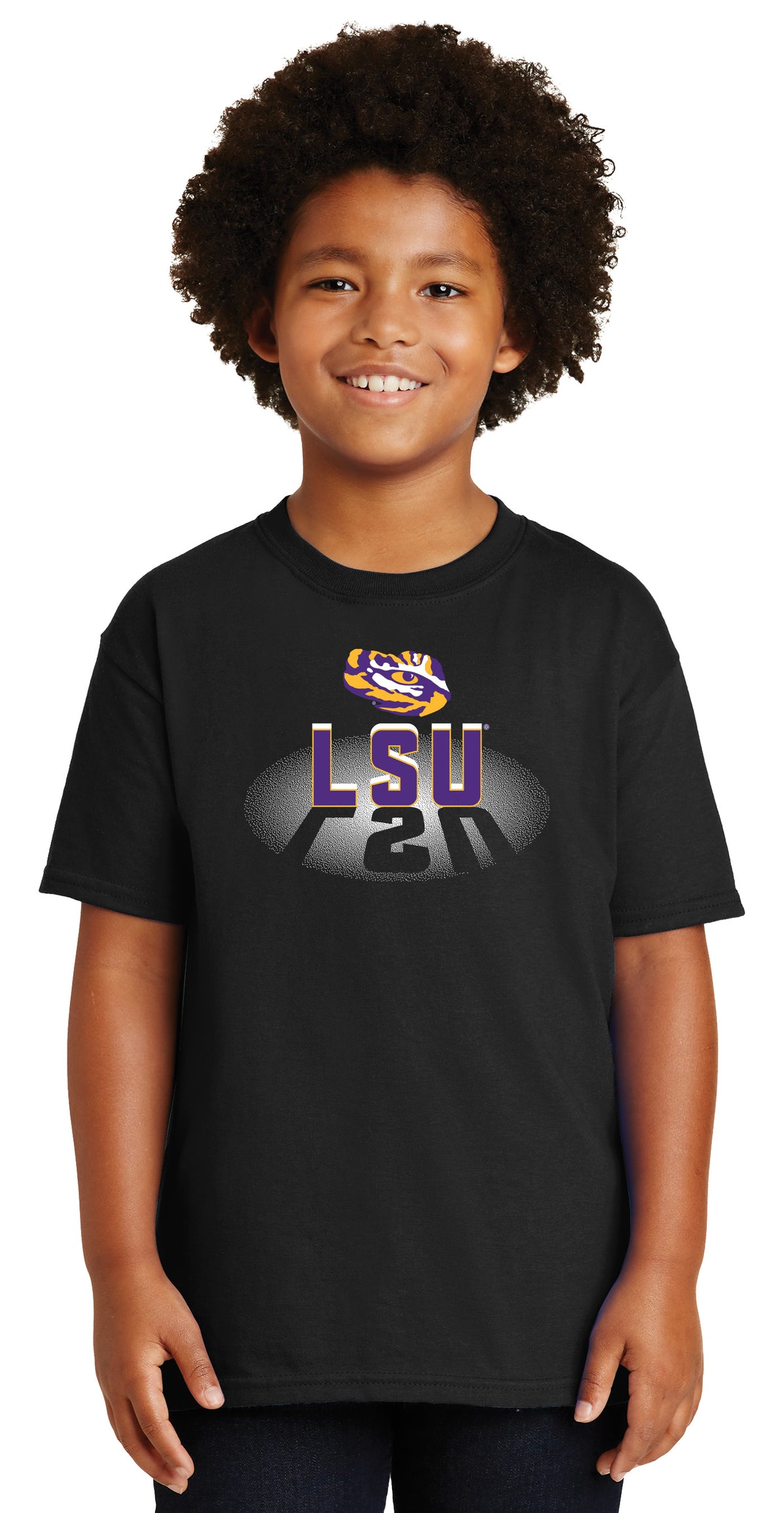 LSU Tigers Boys Tee Shirt - Spotlight and Shadow LSU