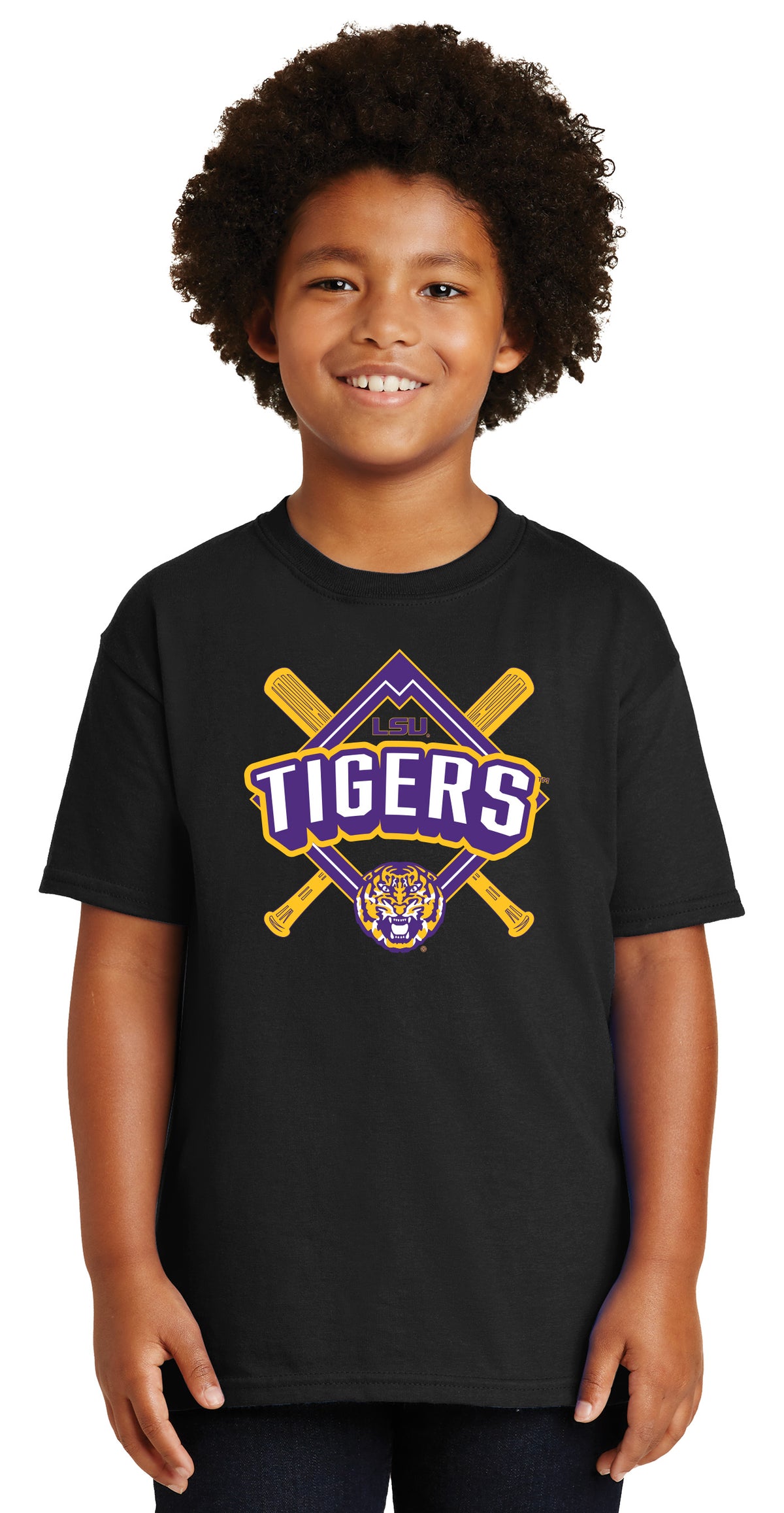 LSU Tigers Boys Tee Shirt - LSU Baseball Diamond