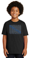 Gonzaga Bulldogs Boys Tee Shirt - Diagonal Echo Gonzaga