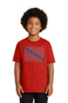 Gonzaga Bulldogs Boys Tee Shirt - Diagonal Echo Gonzaga