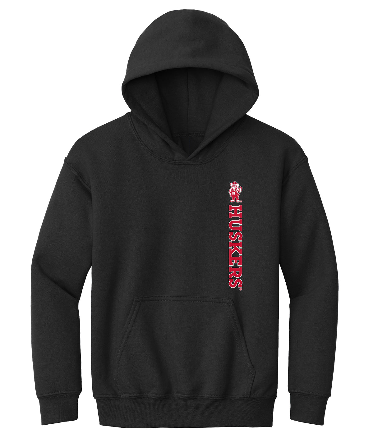 Nebraska Huskers Youth Hooded Sweatshirt - Vertical Huskers Herbie Husker