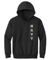 Navy Midshipmen Youth Hooded Sweatshirt - USNA Vertical Navy