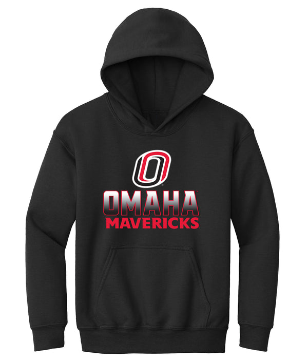 Omaha Mavericks Youth Hooded Sweatshirt - Full Color Fade Omaha