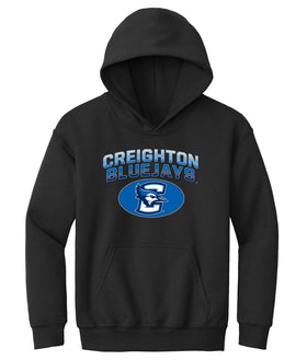 Creighton Bluejays Youth Hooded Sweatshirt - Full Color Fade Primary Logo Oval