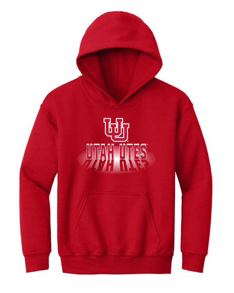 Utah Utes Youth Hooded Sweatshirt - Spotlight Shadow Utah Utes