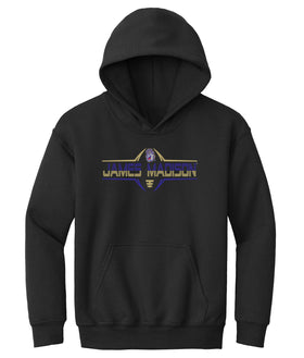 James Madison Dukes Youth Hooded Sweatshirt - Striped James Madison Football Laces