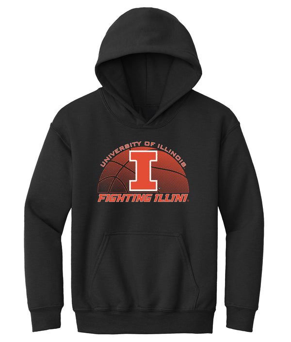 Illinois Fighting Illini Youth Hooded Sweatshirt - University of Illinois Basketball