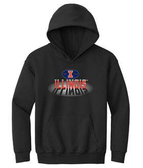 Illinois Fighting Illini Youth Hooded Sweatshirt - Spotlight and Shadow Illinois