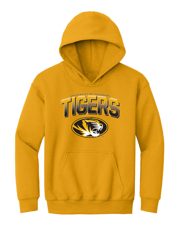 Missouri Tigers Youth Hooded Sweatshirt - Full Color Fade Tigers Logo