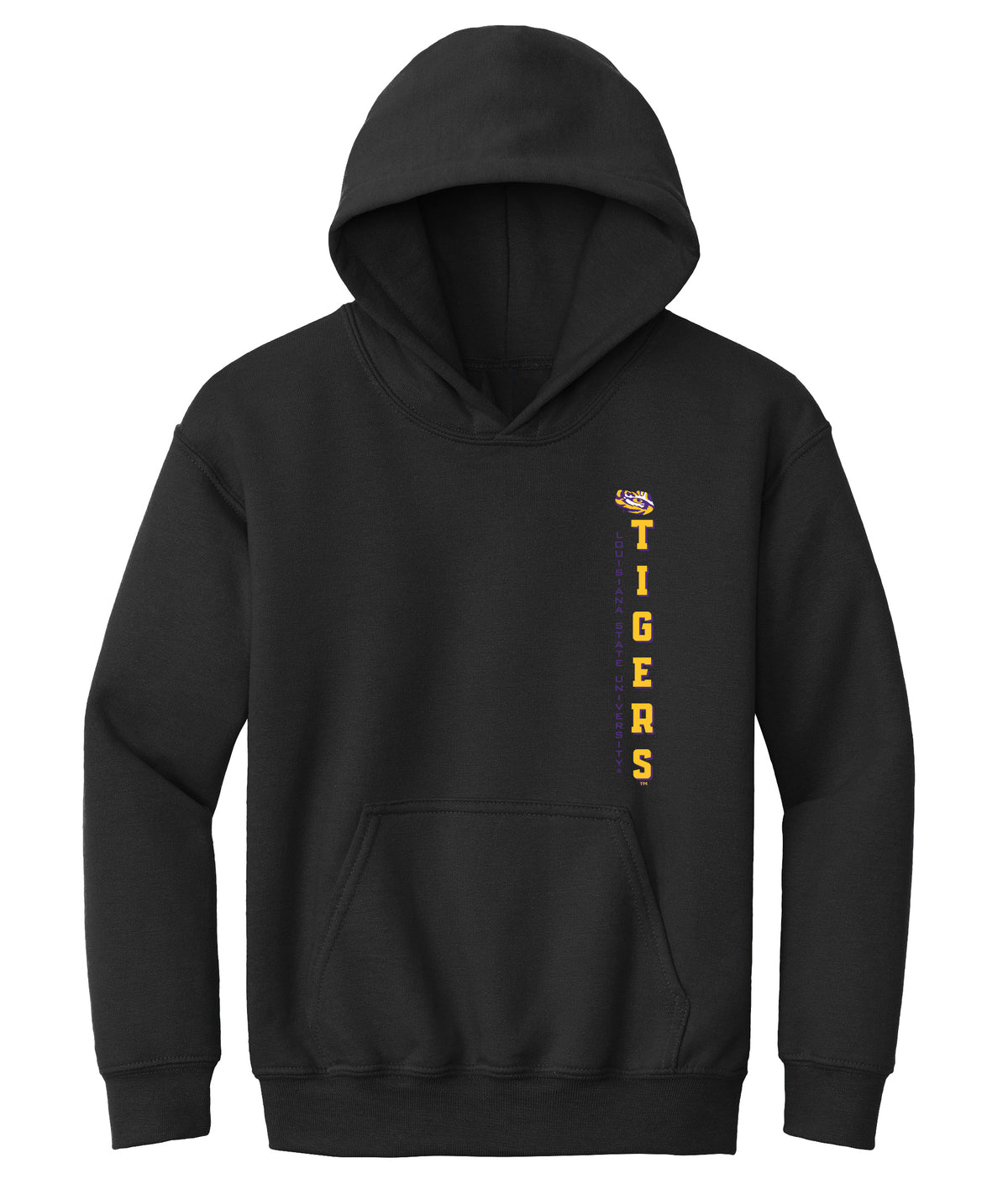 LSU Tigers Youth Hooded Sweatshirt - Vertical Louisiana State University Tigers