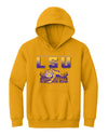 LSU Tigers Youth Hooded Sweatshirt - LSU Tiger Stadium Full Color Fade