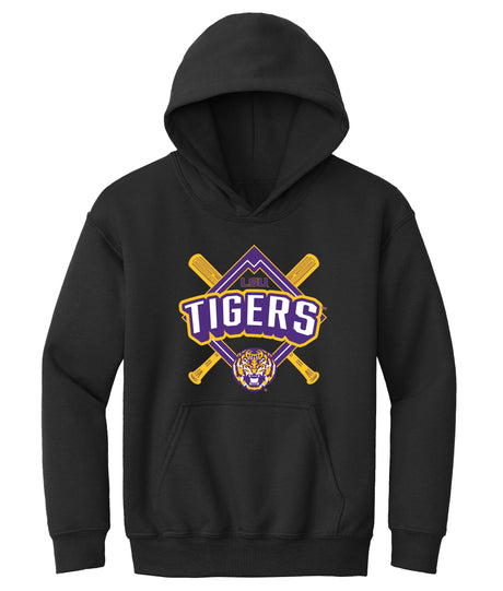 LSU Tigers Youth Hooded Sweatshirt - LSU Baseball Diamond