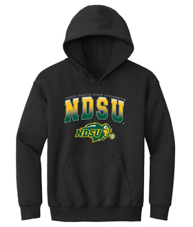 NDSU Bison Youth Hooded Sweatshirt - Full Color NDSU Fade with Logo