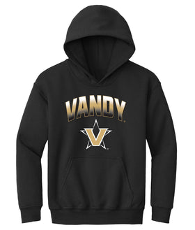 Vanderbilt Commodores Youth Hooded Sweatshirt - Vandy Arch Full Color Fade with Primary