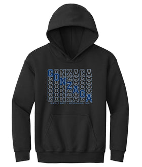 Gonzaga Bulldogs Youth Hooded Sweatshirt - Diagonal Echo Gonzaga