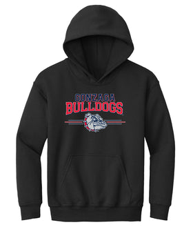 Gonzaga Bulldogs Youth Hooded Sweatshirt - Gonzaga Bulldogs 3 Stripe