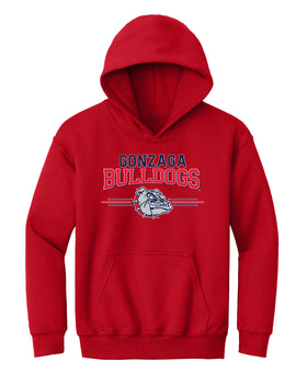 Gonzaga Bulldogs Youth Hooded Sweatshirt - Gonzaga Bulldogs 3 Stripe