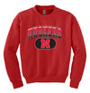 Nebraska Huskers Youth Crewneck Sweatshirt - Full Color Huskers Fade with Block N