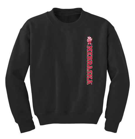 Nebraska Huskers Youth Crewneck Sweatshirt - Vertical Nebraska Herbie Husker