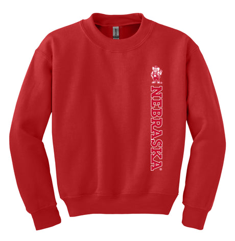 Nebraska Huskers Youth Crewneck Sweatshirt - Vertical Nebraska Herbie Husker
