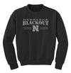 Nebraska Huskers Youth Crewneck Sweatshirt - Nebraska Blackout Block N