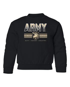 Army Black Knights Youth Crewneck Sweatshirt - Army Full Color Fade Primary Logo