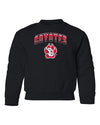 South Dakota Coyotes Youth Crewneck Sweatshirt - Coyotes Full Color Fade Primary Logo