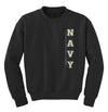 Navy Midshipmen Youth Crewneck Sweatshirt - USNA Vertical Navy