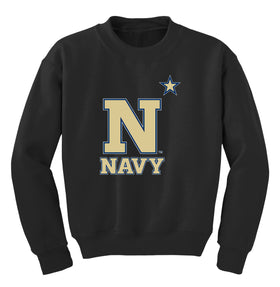 Navy Midshipmen Youth Crewneck Sweatshirt - US Naval Academy Star Logo