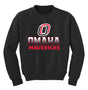 Omaha Mavericks Youth Crewneck Sweatshirt - Full Color Fade Omaha