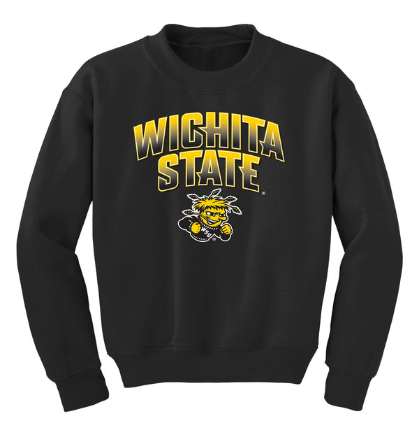 Wichita State Shockers Youth Crewneck Sweatshirt - Wichita State Full Color Fade