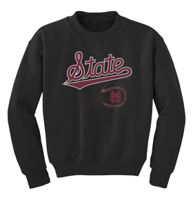 Mississippi State Bulldogs Youth Crewneck Sweatshirt - Mississippi State Baseball
