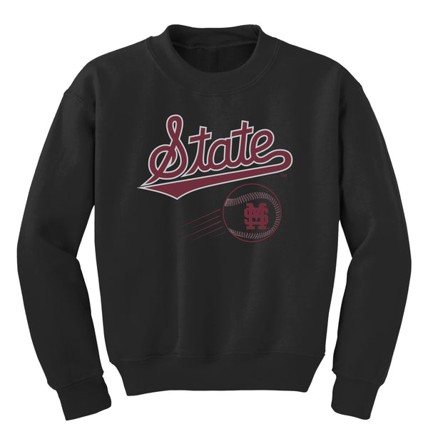 Mississippi State Bulldogs Youth Crewneck Sweatshirt - Mississippi State Baseball