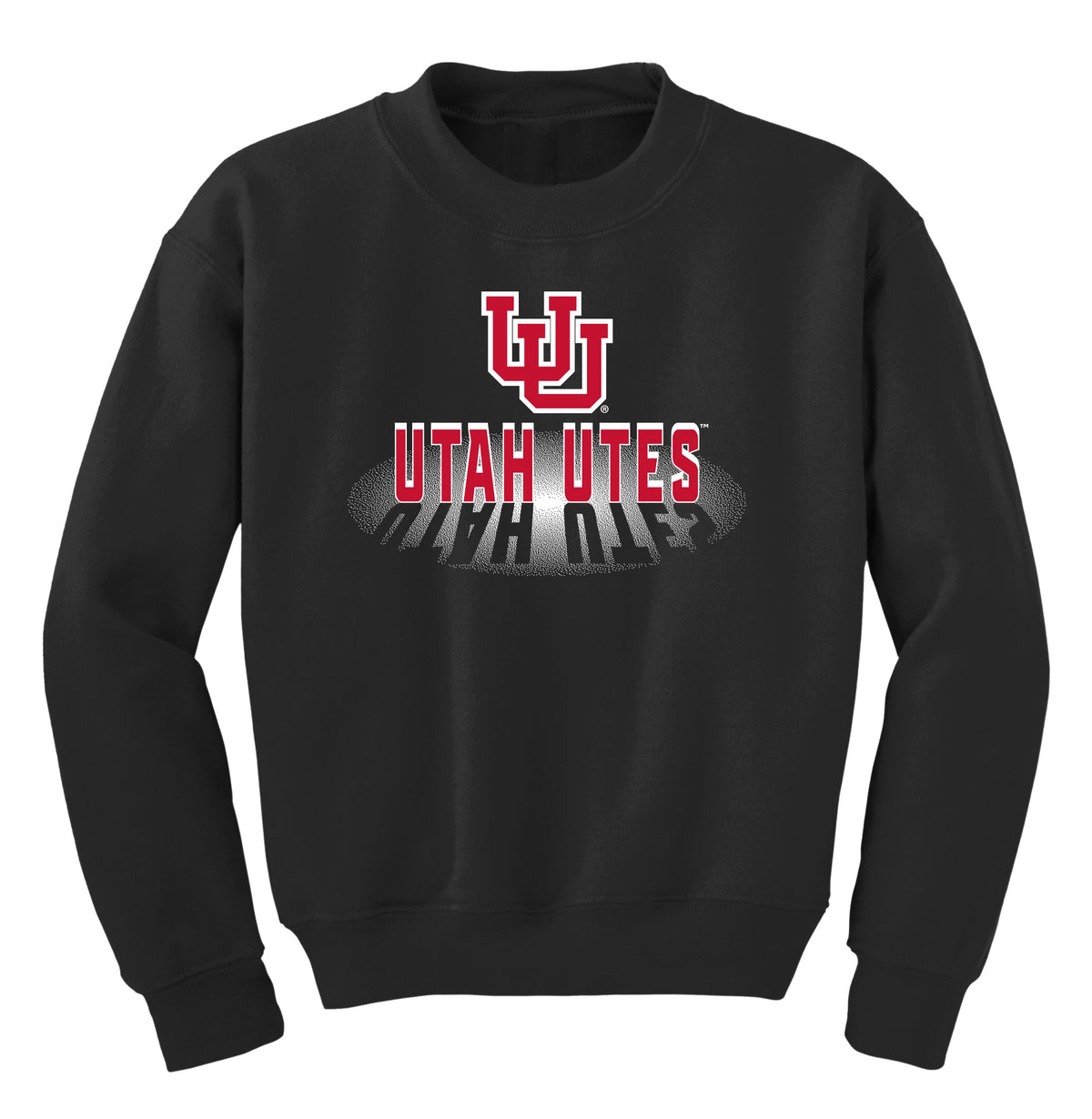 Utah Utes Youth Crewneck Sweatshirt - Spotlight Shadow Utah Utes