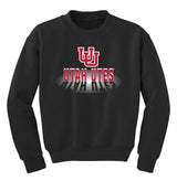 Utah Utes Youth Crewneck Sweatshirt - Spotlight Shadow Utah Utes
