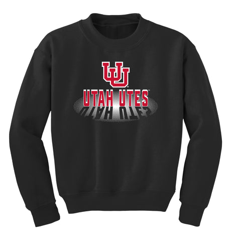 Utah Utes Youth Crewneck Sweatshirt - Spotlight Shadow Utah Utes