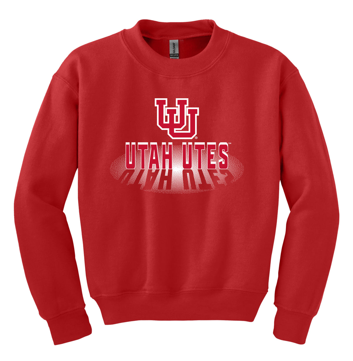 Utah Utes Youth Crewneck Sweatshirt - Spotlight Shadow Utah Utes