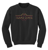 Texas State Bobcats Youth Crewneck Sweatshirt - Striped Texas State Football Laces