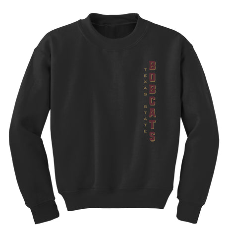 Texas State Bobcats Youth Crewneck Sweatshirt - Vertical Texas State Bobcats