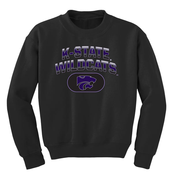 K-State Wildcats Youth Crewneck Sweatshirt - Full Color K-State Wildcats Fade