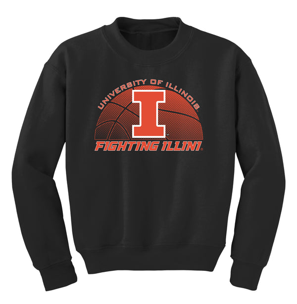 Illinois Fighting Illini Youth Crewneck Sweatshirt - University of Illinois Basketball