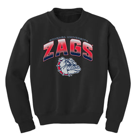 Gonzaga Bulldogs Youth Crewneck Sweatshirt - Zags Full Color Fade