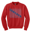 Gonzaga Bulldogs Youth Crewneck Sweatshirt - Diagonal Echo Gonzaga